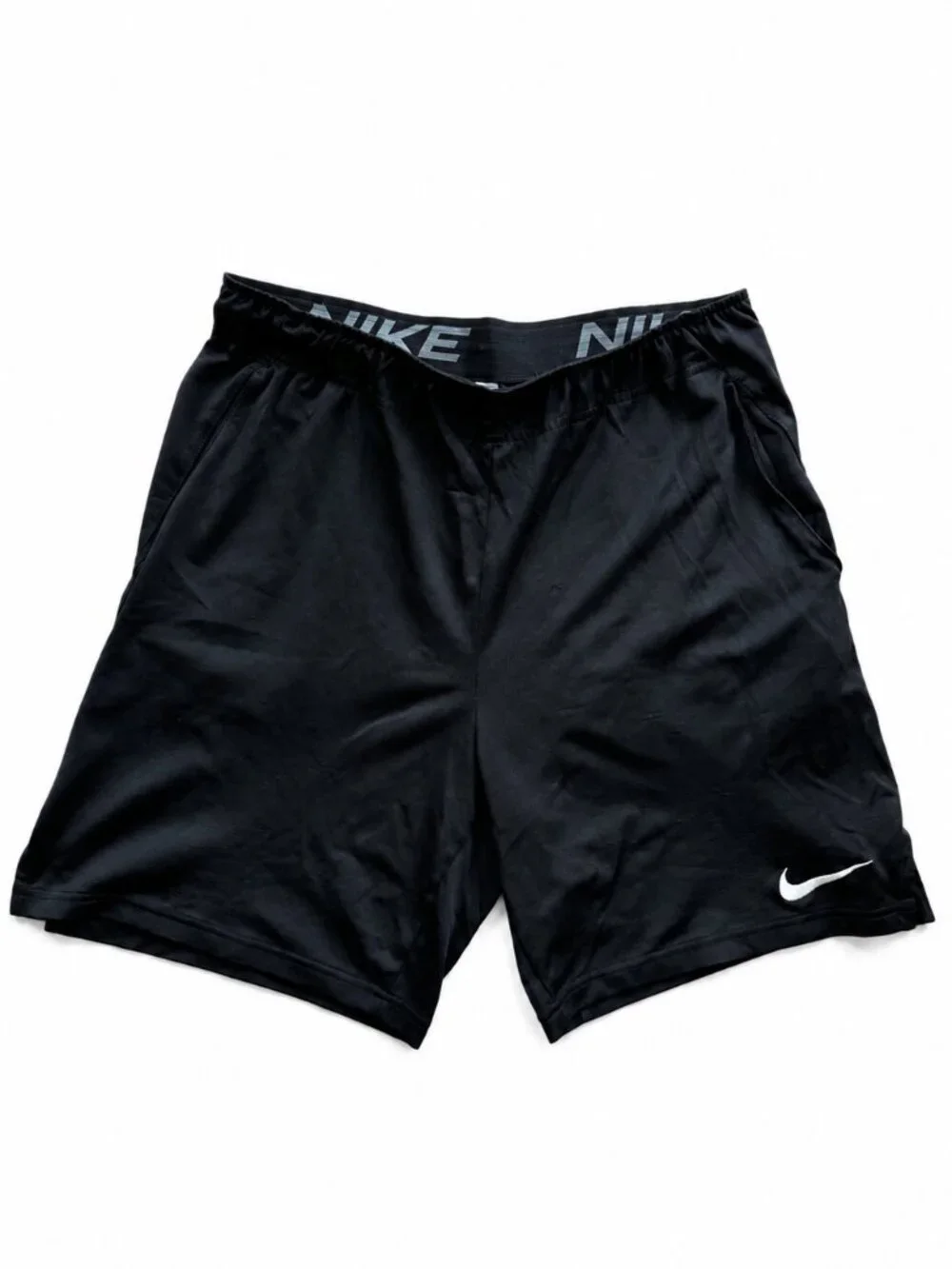 Nike Men’s Black Dri-FIT Athletic Shorts Size Medium Embroidered Swoosh